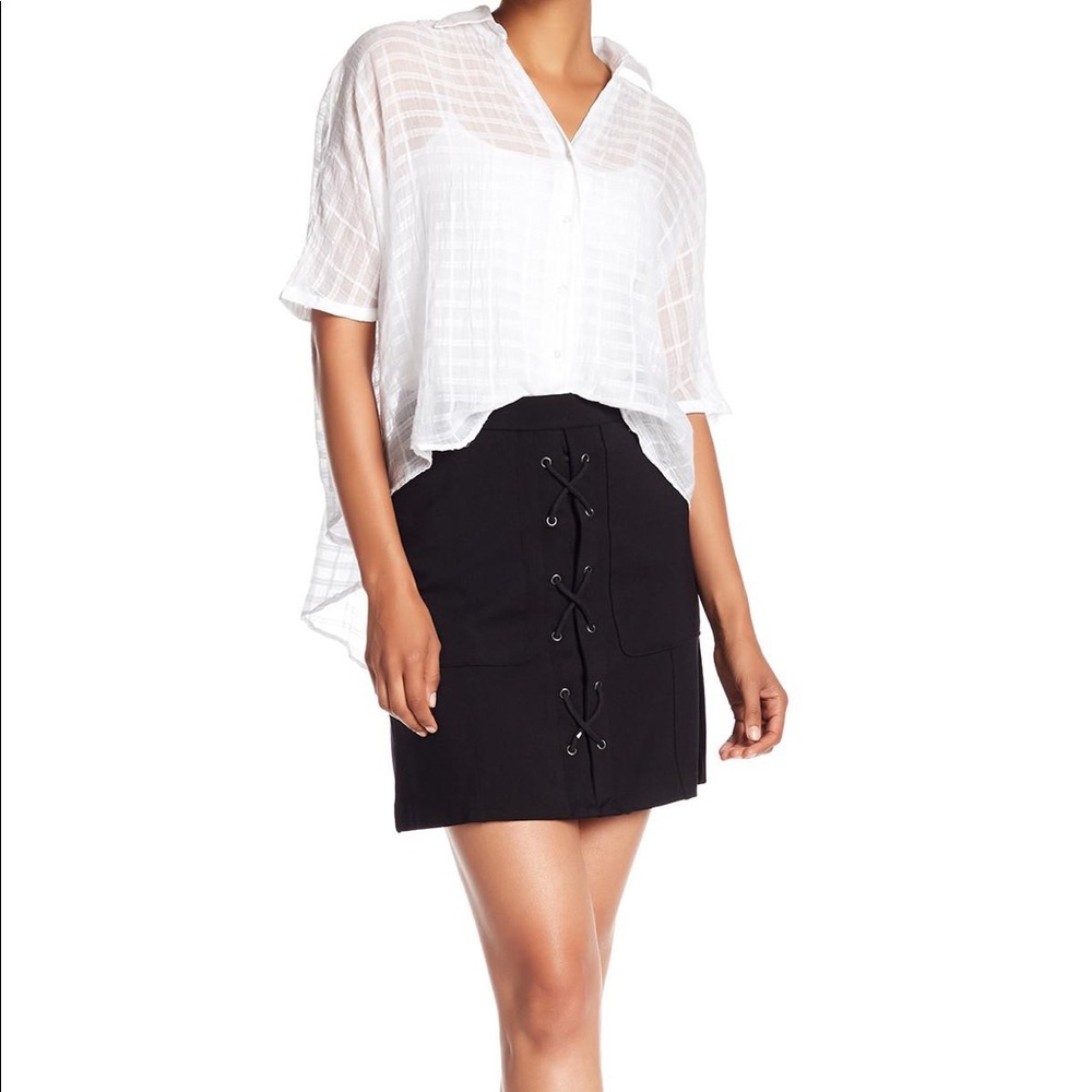 Catherine Malandrino Criss-cross Front Skirt